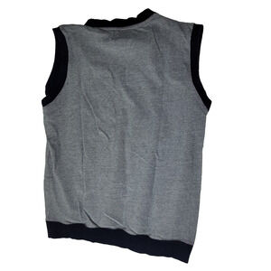 Vintage Izod Vest Mens Size Large Gray Blue Golf Preppy Rugby Y2k School College